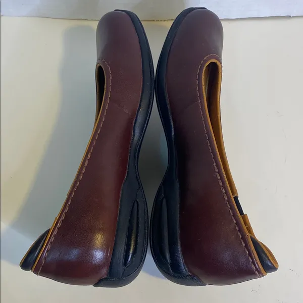 Aura Z7 Leather Shoes Burgundy flat shoes women's Size 7 - Image 4