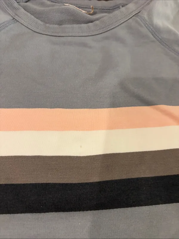 Faherty Chest Stripe Pima Sweatshirt Sz M - Image 11