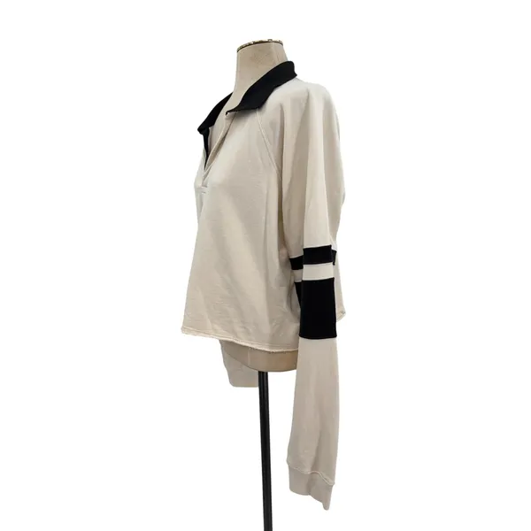 Splits59 Tiger French Terry Rugby Sweatshirt Vintage White Black XL - Image 6