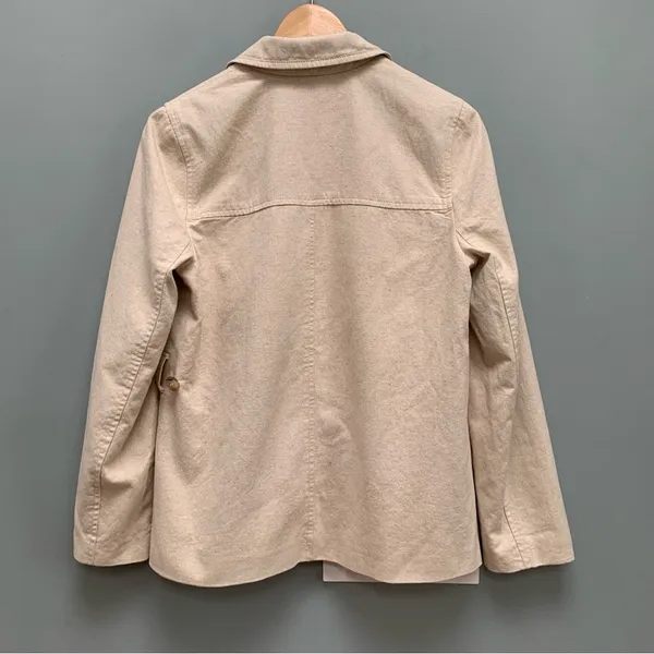 Madewell Cotton-Linen Beige Summer Blazer Jacket S - Image 8