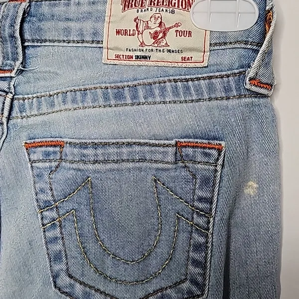 True religion curvy skinny blue denim jeans size 26 - Image 7
