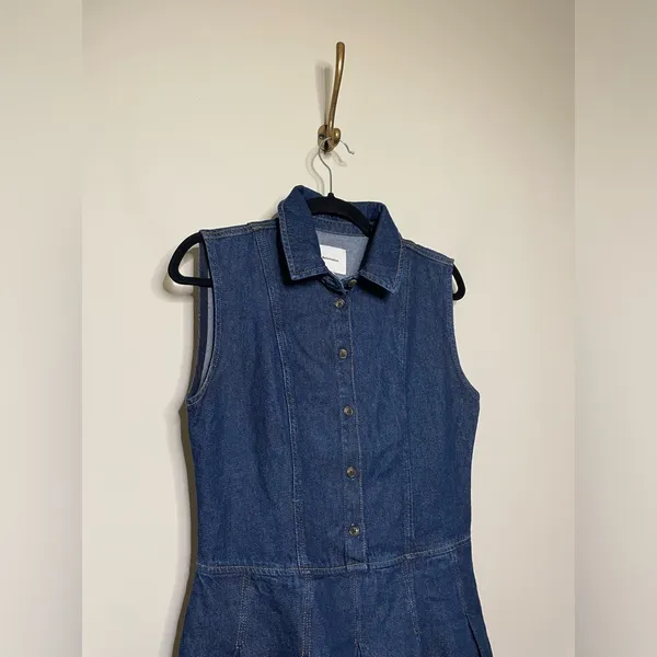Reformation Blue Denim Mini Dress - Image 5