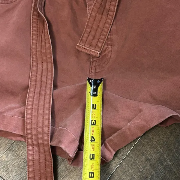 Abercrombie‎ & Fitch Mauve Paperbag High Rise Shorts with Belt Womens Size M - Image 6