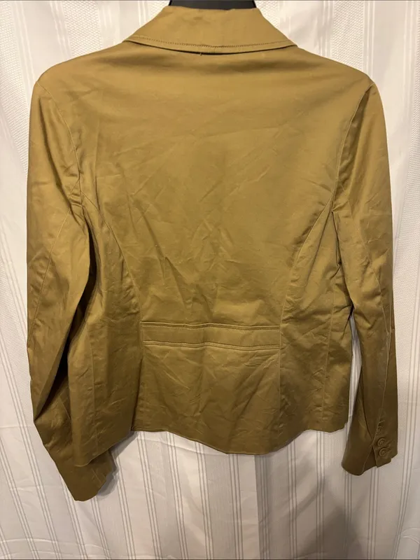 Old Navy Mustard Tan Cotton Blazer Jacket - Image 4
