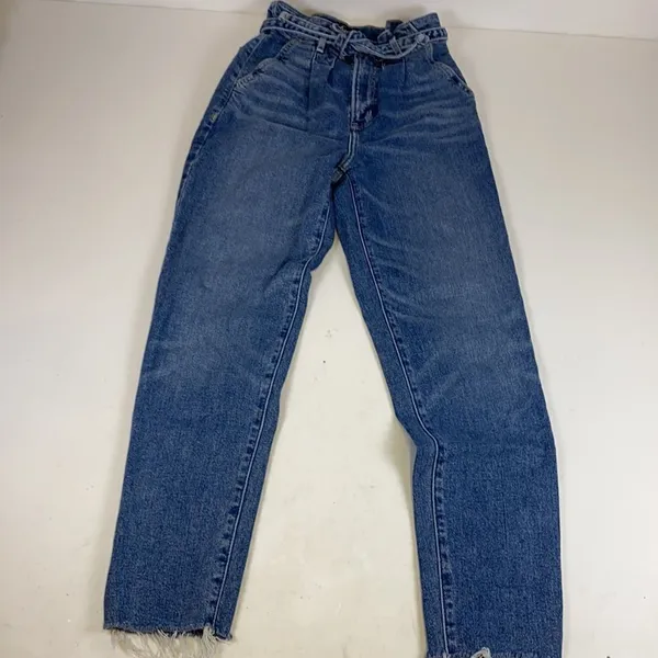 Hollister Ultra High Rise Paper Bag Mom Jeans‎ Size 24 D30 - Image 4