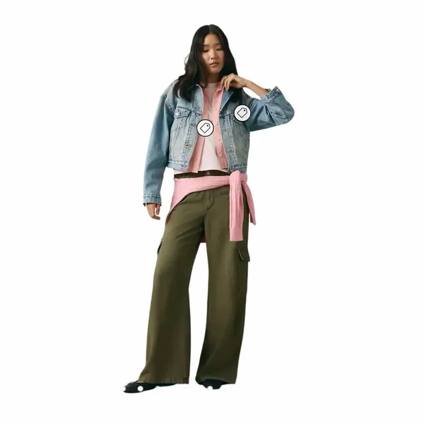 Levi’s Baggy Dad Cargo Tencel Pants Green - Image 9