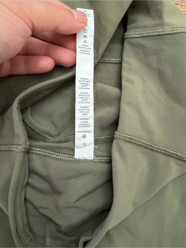 lululemon athletica Kids Olive Green High-Rise Performance Leggings - Image 4