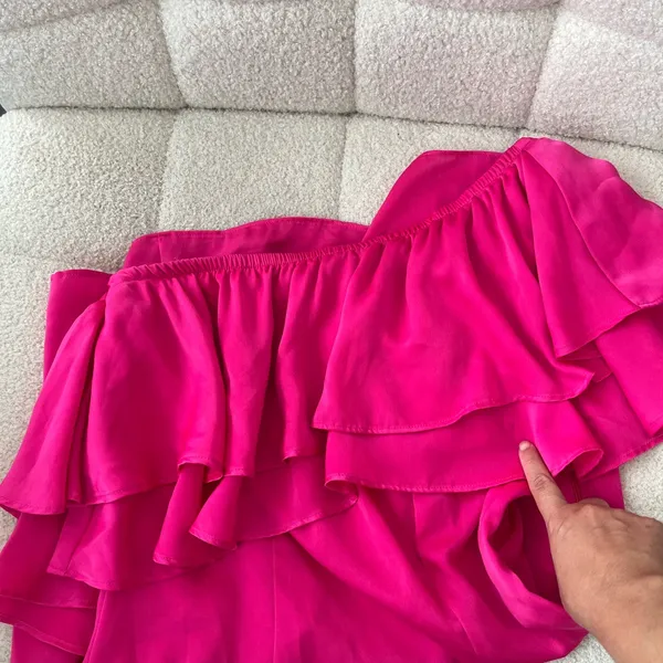 Show Me Your MuMu Women's size Small Brooke Mini Dress Hot pink‎ One Shoulder - Image 10