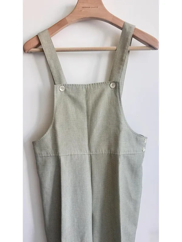 Petite Sophisticate Linen Blend Wide Leg Overalls Jumpsuit Size 14 USA - Image 3