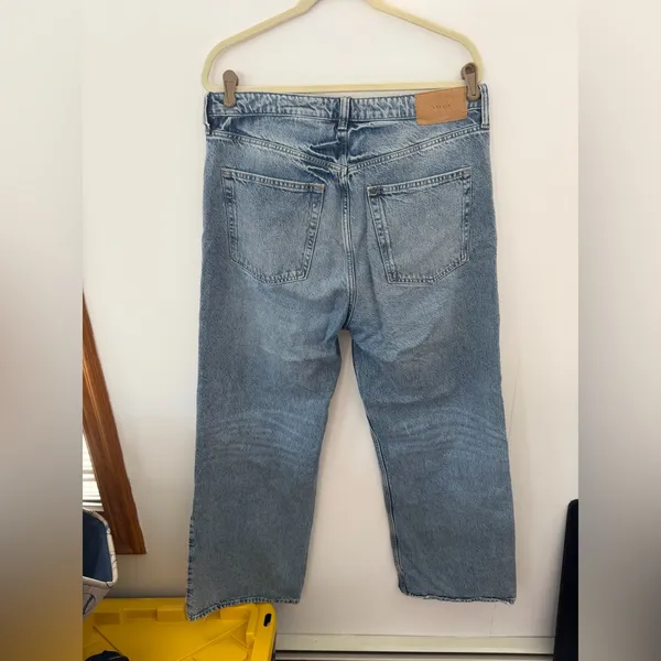 H&M Classic Blue wide regular fit ultra hight raise size 14 - Image 6