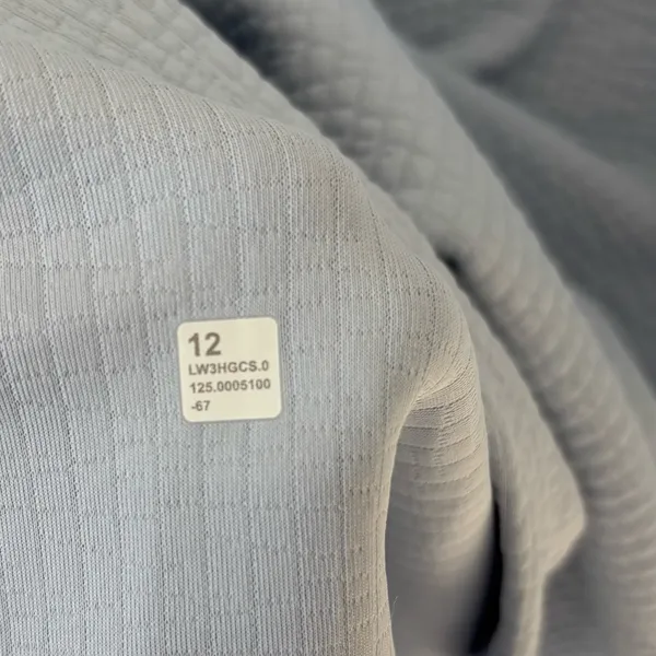 Lululemon Textured Long-Sleeve Polo Shirt Starch Blue White Athleisure Preppy - Image 13