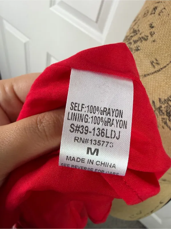 Olivaceous Size M Red Floral Ruffle Strap Maxi Dress NWOT - Image 13