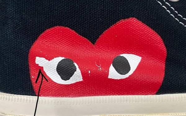 CONVERSE X Comme des Garçons PLAY High Top Chuck 70 Unisex Sneakers Women’s 7 - Image 13