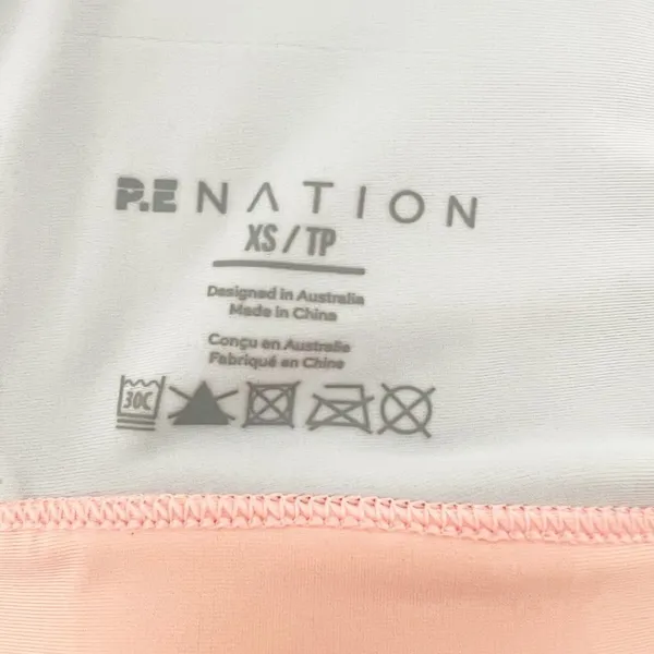 PE‎ Nation Sports Bra Size XS Multi Colorblock Criss Cross Straps Gorp Pilatates - Image 4