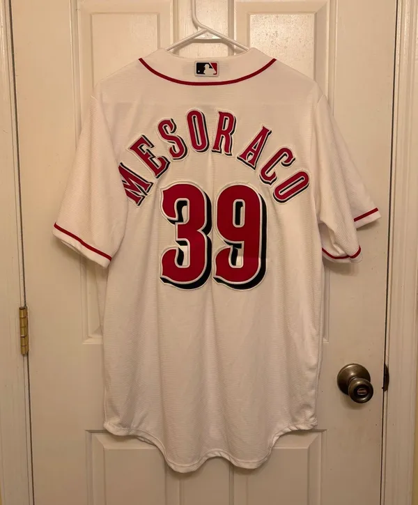 Cincinnati Reds Devin Mesoraco NWT Majestic White Stitched MLB Jersey - Image 2
