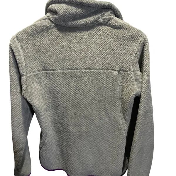 Patagonia Womens Small Gray & Purple Fleece‎ Pullover Snap-T Sweater - Image 5