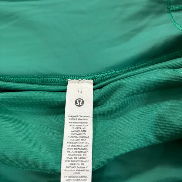 Lululemon Speed Up High-Rise Lined Short 4" Cascadia Green Women Size 12 - Image 2