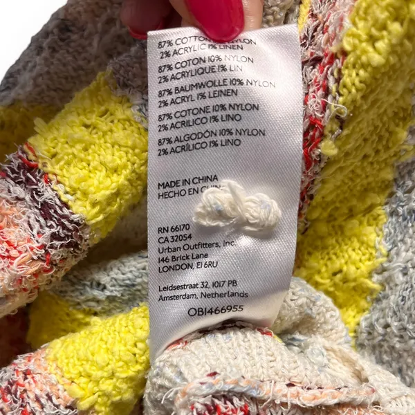 Anthropologie Pilcro Beachside Boho Tee Cream Yellow Size M - Image 12