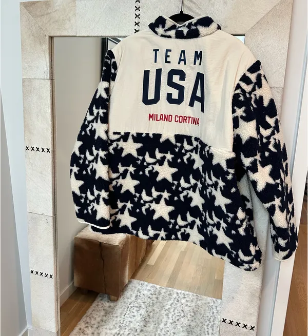 Team USA Olympics Sherpa Jacket Blue Size XXL - Image 5