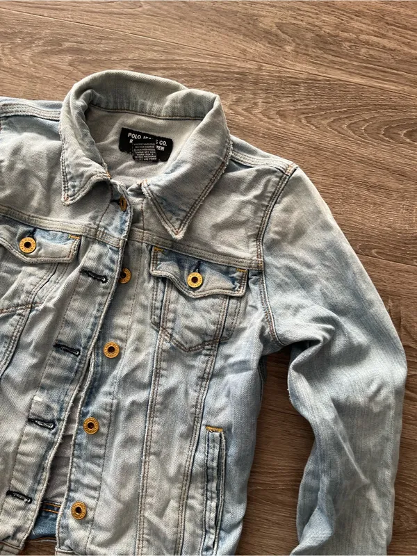 Vintage Polo Jeans Co Ralph Lauren Denim Jacket Womens Small Light Wash Y2K 90s - Image 6