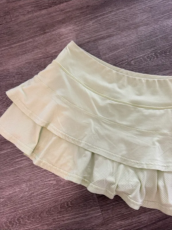 Lija Match Skort tennis pickleball tiered skirt athletic lime green XS - Image 5