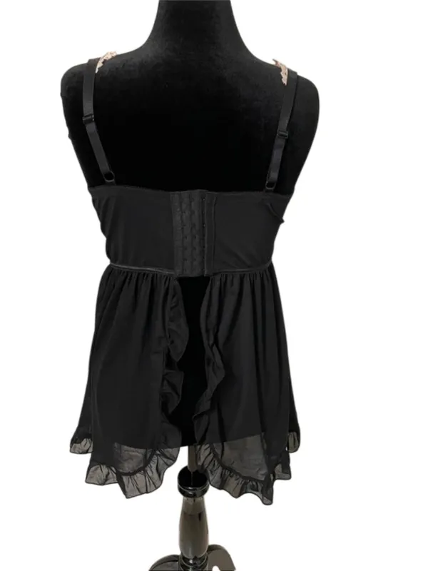 NWT Torrid Sz 1 (14/16) Black Lotus Lace Underwire Babydoll Chemise Lingerie - Image 5