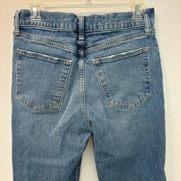 Gap Denim Cheeky Straight High Rise Button Fly Medium Wash Jeans - Image 6