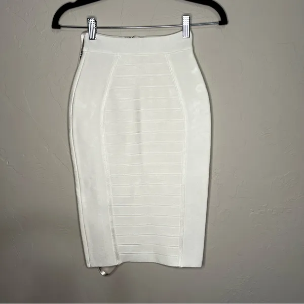 NWT House of CB Bandage Sorcha White‎ Pencil Skirt - Image 4