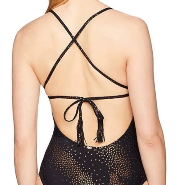 PilyQ Gold Star Metallic Farrah Swimsuit - Size‎ S - New With Tags. - Image 3