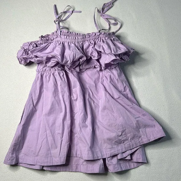 Free People Free-est Have a Thing For You Ruffle Cotton Mini Dresss XS - Image 2