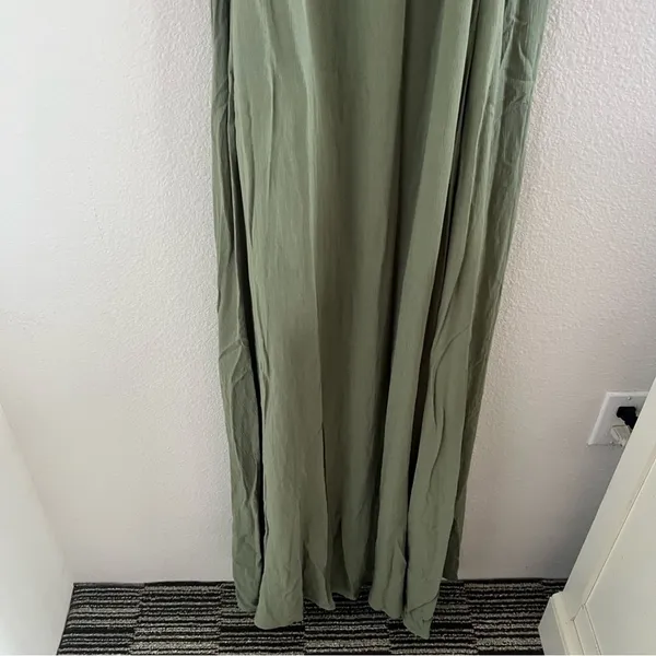NWT Lulus Much Obliged Wrap Maxi Dress Green Style RD3537A Large - Image 10