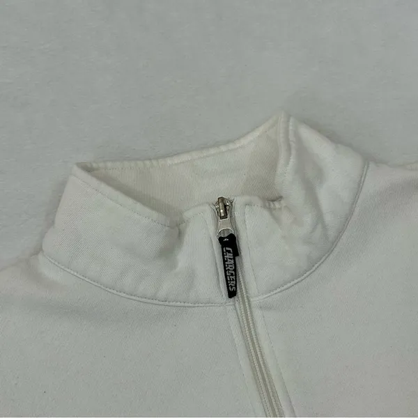 Vintage NFL For Her Los Angeles LA Chargers White Full Zip Sweater Women’s XL. - Image 5