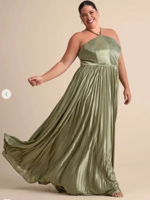 LULUS Sexy FLowy Prom Wedding Bridesmaid Glamorous Elegant Cutout Maxi Dress - Image 4