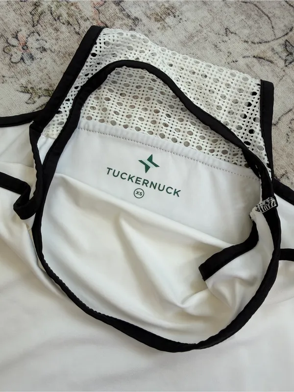 Tuckernuck White Racerback Tank with Black Trim - Image 6