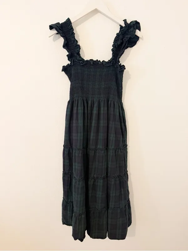 HILL HOUSE HOME THE ELLIE NAP DRESS IN BLACKWATCH TARTAN Small S * - Image 2