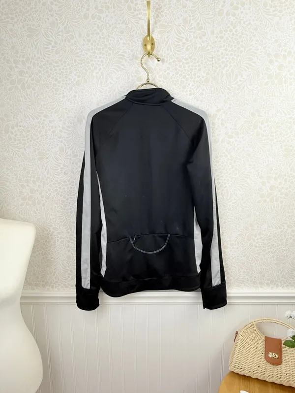 Alo Yoga Vintage Black & Gray Activewear Pocket Track Jacket - Size - Medium - Image 4
