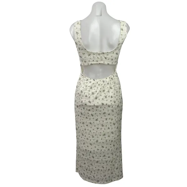 Demetra For Aeropostale White Floral Lace Sleeveless Midi Bodycon Dress Size S - Image 3