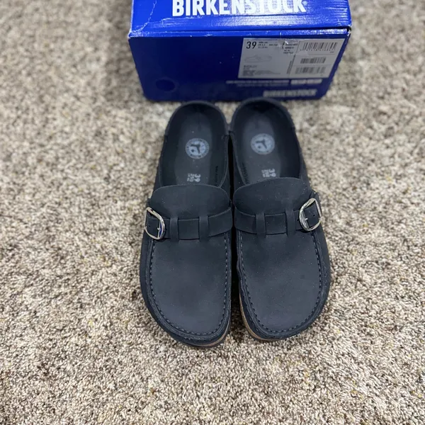 Birkenstock New w Box Buckley Black Suede Leather Narrow Width EU 39 (US L8, M6) - Image 2
