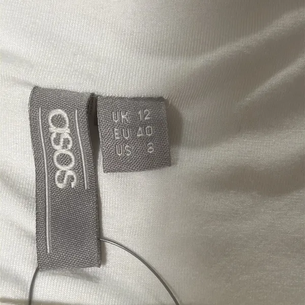 ASOS Maternity NWT white dress woman size 8 stretchy - Image 8