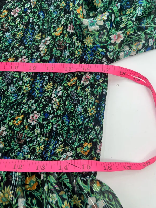 Anthropologie Ranna Gill Tia Smocked‎ Mini Dress Sz S floral - Image 7