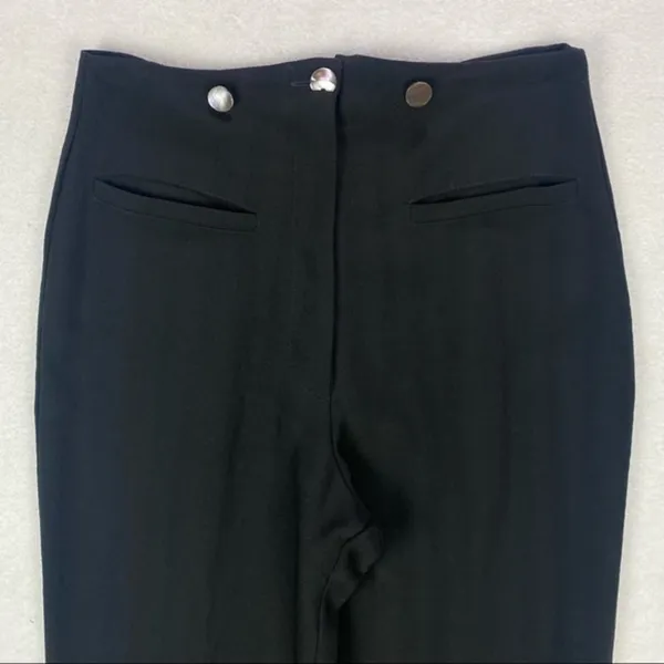 Cherchez La Femme Womens Pants Size 8 Wool‎ Black High Rise Straight Leg - Image 3