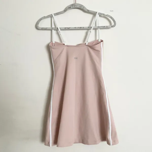 Alo Yoga Airbrush Streamlined Dress Pink Quartz/White XS - Image 7