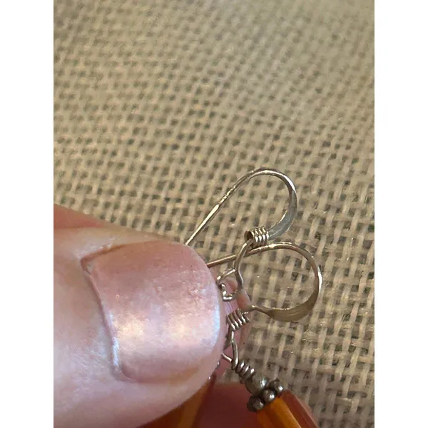 Lot a604 1 1/4 inch long 925 sterling silver earrings - Image 5