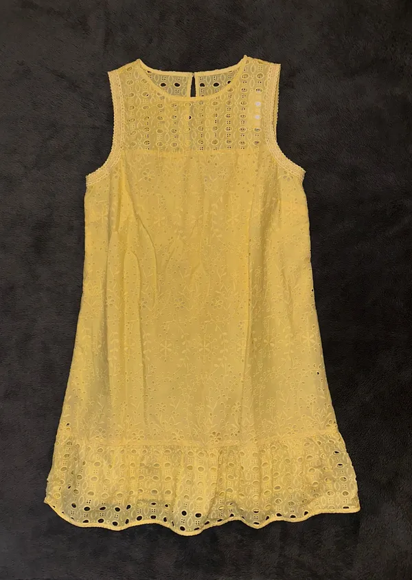 Loft Eyelet Flounce Shift Dress - Image 2