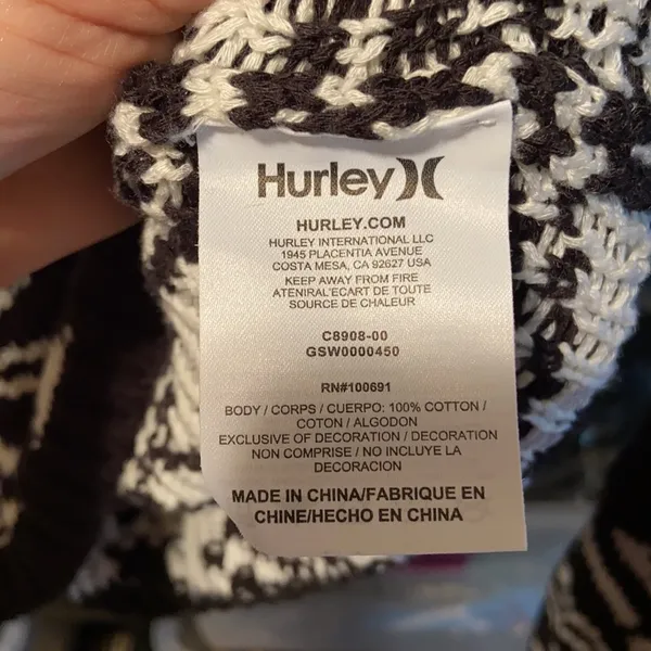 Hurley Open Weave Cropped Sweater - Image 5