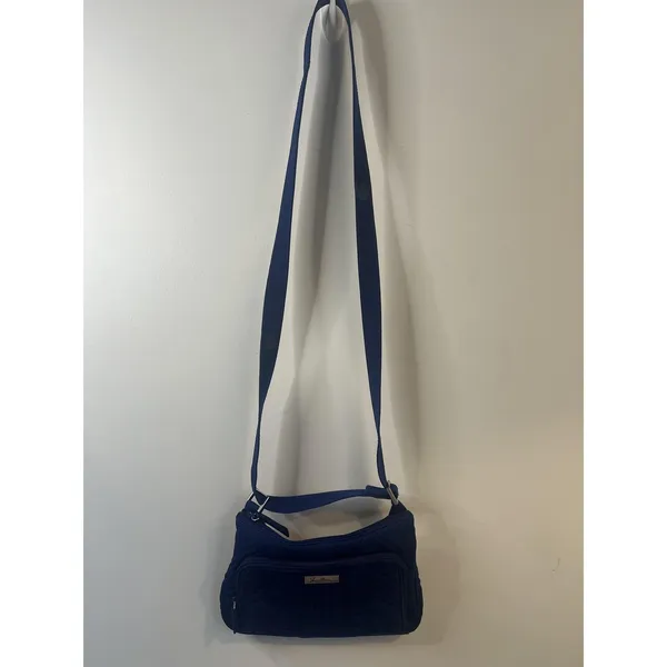Vera Bradley Crossbody Bag Womens Navy Quilted Adjustable Strap Front Zip Pocket - Image 2