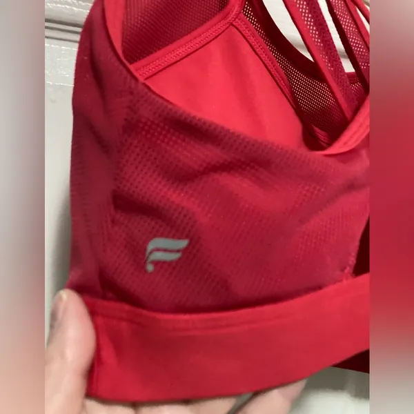 Fabletics Faye Red Strappy High Impact Sports Bra - Image 9