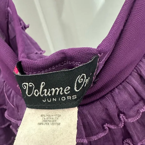 Volume One Ruffle Mini‎ Dress L Y2K Purple Keyhole Sleeveless Fairy Whimsigoth - Image 4