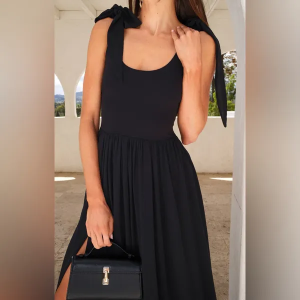 Show Me Your Mumu Harper Maxi Dress size XL black chiffon - Image 2