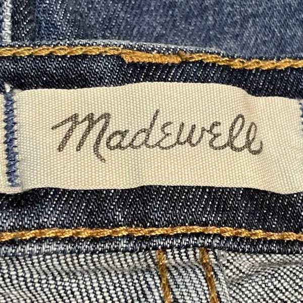 Madewell Women's Blue Dark Wash High Waisted Casual Straight Denim Jeans Size 30 - Image 4